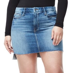 Good American Raw Stagger Mini Shirt Size …